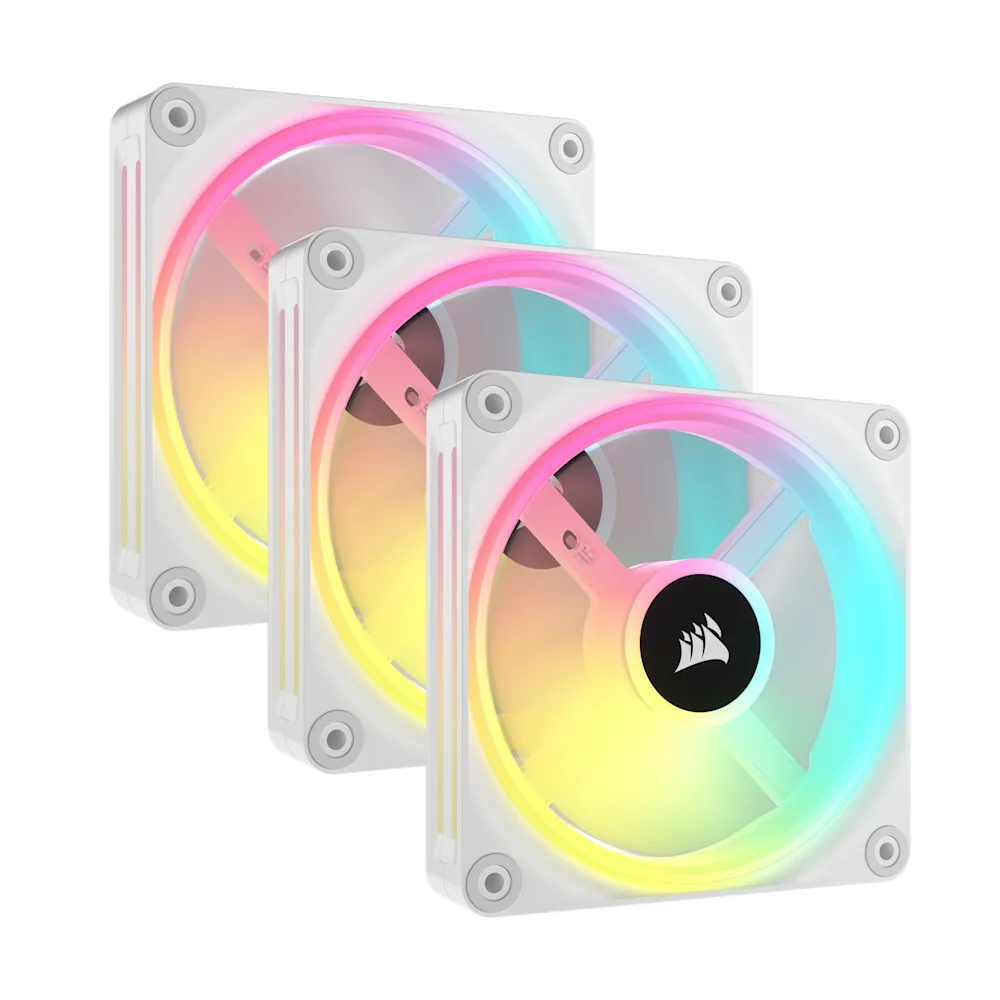 FAN COOLER CORSAIR PWM ICUE LINK QX120 RGB 120MM WHITE PACK X3