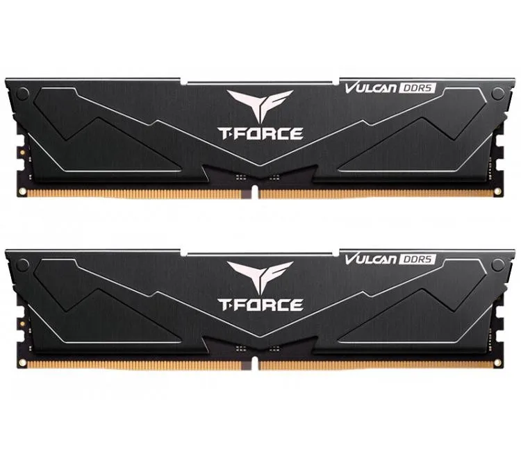MEMORIA DDR5 32GB 6000MHZ TEAM GROUP (2X16GB) T-FORCE VULCAN BLACK CL30 INTEL XMP / AMD EXPO