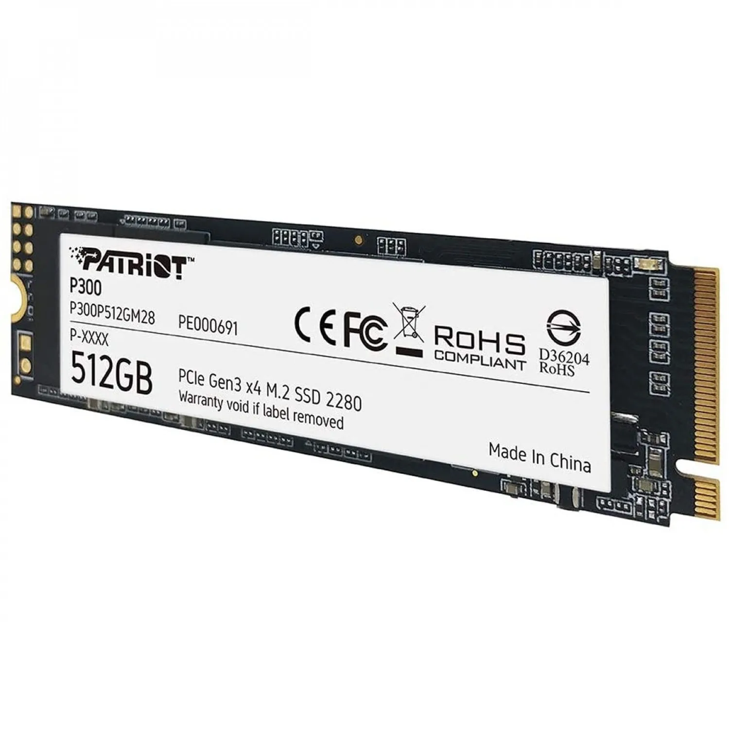 DISCO M.2 NVME 512GB PATRIOT P300 PE000691 2280 PCIE GEN3X4