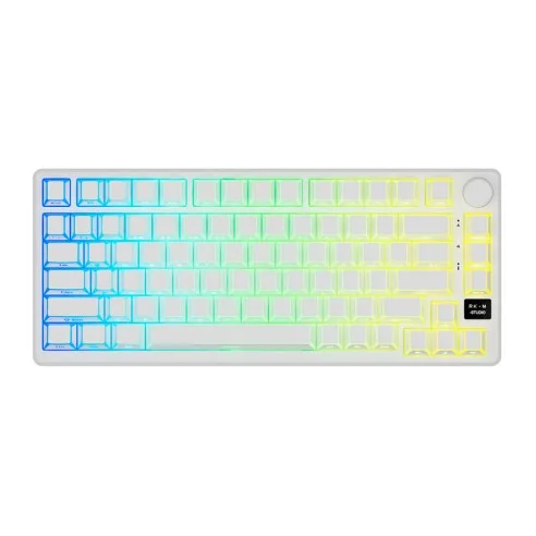 Teclado Royal Kludge Rkm75 Wireless Aurora Frame Switch Cream 75%
