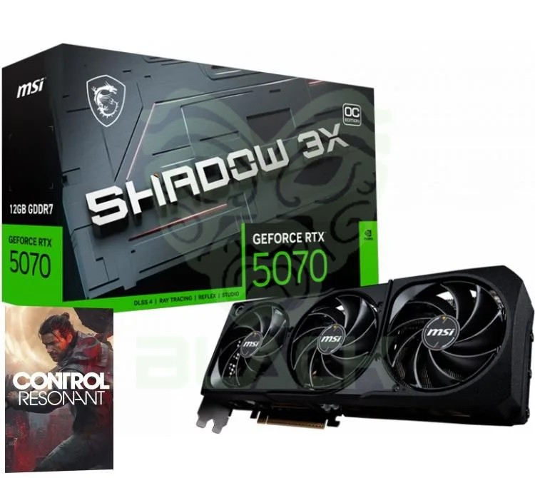 PLACA DE VIDEO RTX 5070 12GB MSI GDDR7 SHADOW 3X OC