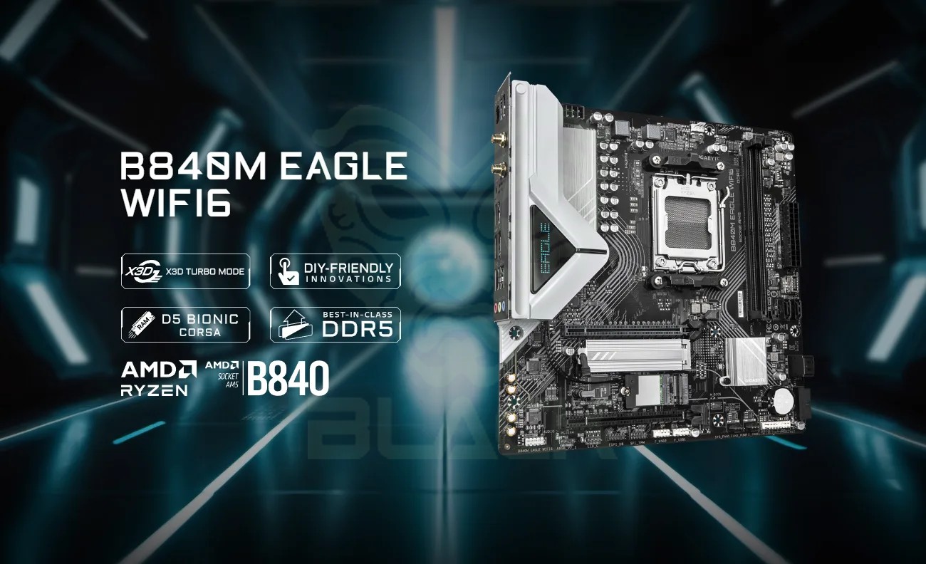 MOTHER GIGABYTE B840M EAGLE WIFI6 DDR5 AM5 (SERIE 7000/8000)