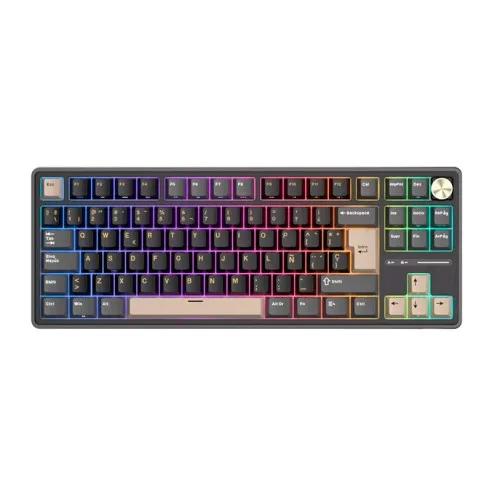 TECLADO ROYAL KLUDGE RKR87 PRO HALF GREY SWITCH BROWN 75%