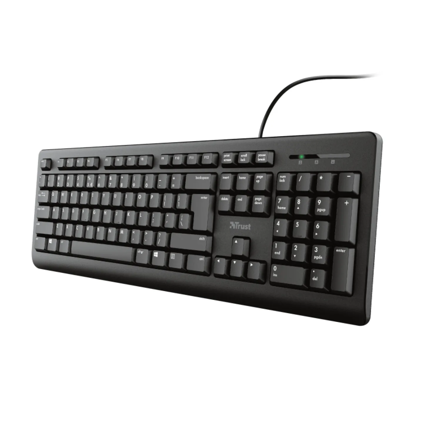Teclado Trust Primo Silencioso Y Resistente A Salpicaduras USB Negro