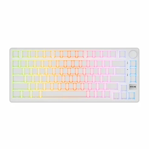 Teclado Magnético Royal Kludge Rkm75 He Aurora Frame Switch Mint 75%