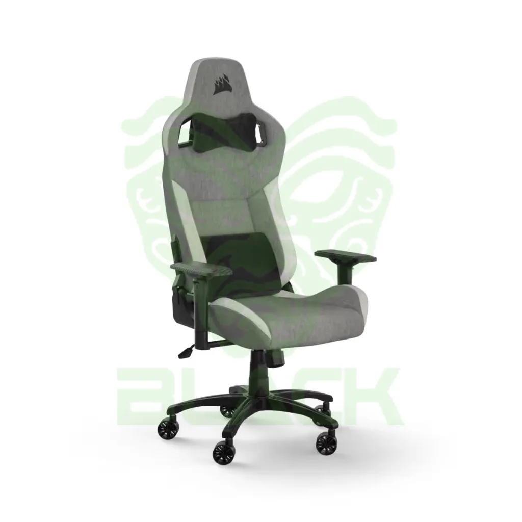 Silla Gamer Corsair T3 Rush Fabric Gris/Blanco (peso Max. 120kg)