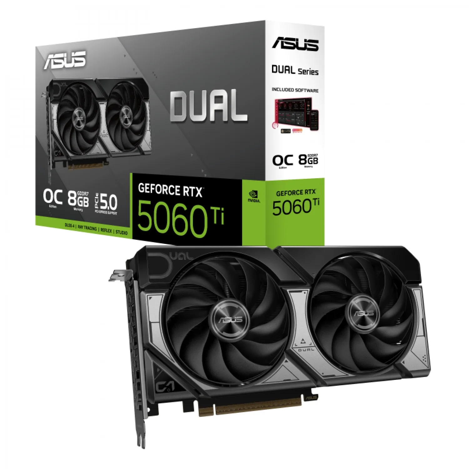 PLACA DE VIDEO RTX 5060 TI 08GB ASUS NVIDIA DUAL GDDR7 OC EDITION