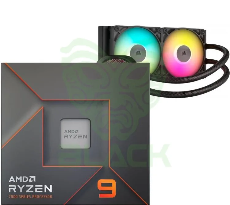 PROCESADOR AMD RYZEN 9 7900X 5.6GHZ TURBO + CORSAIR ICUE TITAN LINK 240 RX RGB WATER COOLER