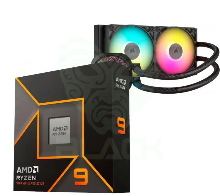 PROCESADOR AMD RYZEN 9 9950X 5.7GHZ TURBO + CORSAIR ICUE TITAN LINK 240 RX RGB WATER COOLER