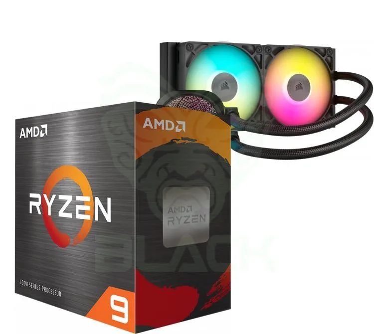 PROCESADOR AMD RYZEN 9 5900XT 4.8GHZ TURBO AM4 + CORSAIR ICUE TITAN LINK 240 RX RGB WATER COOLER
