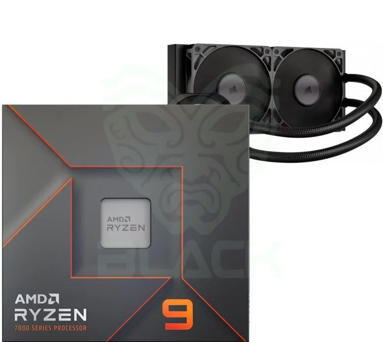 PROCESADOR AMD RYZEN 9 7900X (AM5) 5.6GHZ TURBO + CORSAIR NAUTILUS 240 RS LCD WATER COOLER