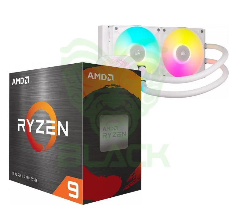 PROCESADOR AMD RYZEN 9 5900XT 4.8GHZ TURBO AM4 + CORSAIR ICUE TITAN LINK 240 RX RGB WHITE WATER COOLER