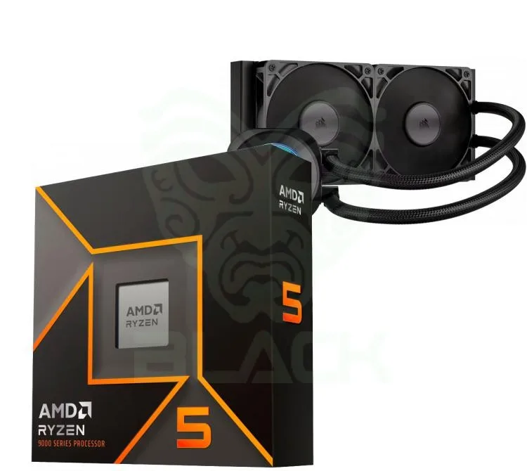 PROCESADOR AMD RYZEN 5 9600X 5.4GHZ TURBO + CORSAIR NAUTILUS 240 RS LCD WATER COOLER