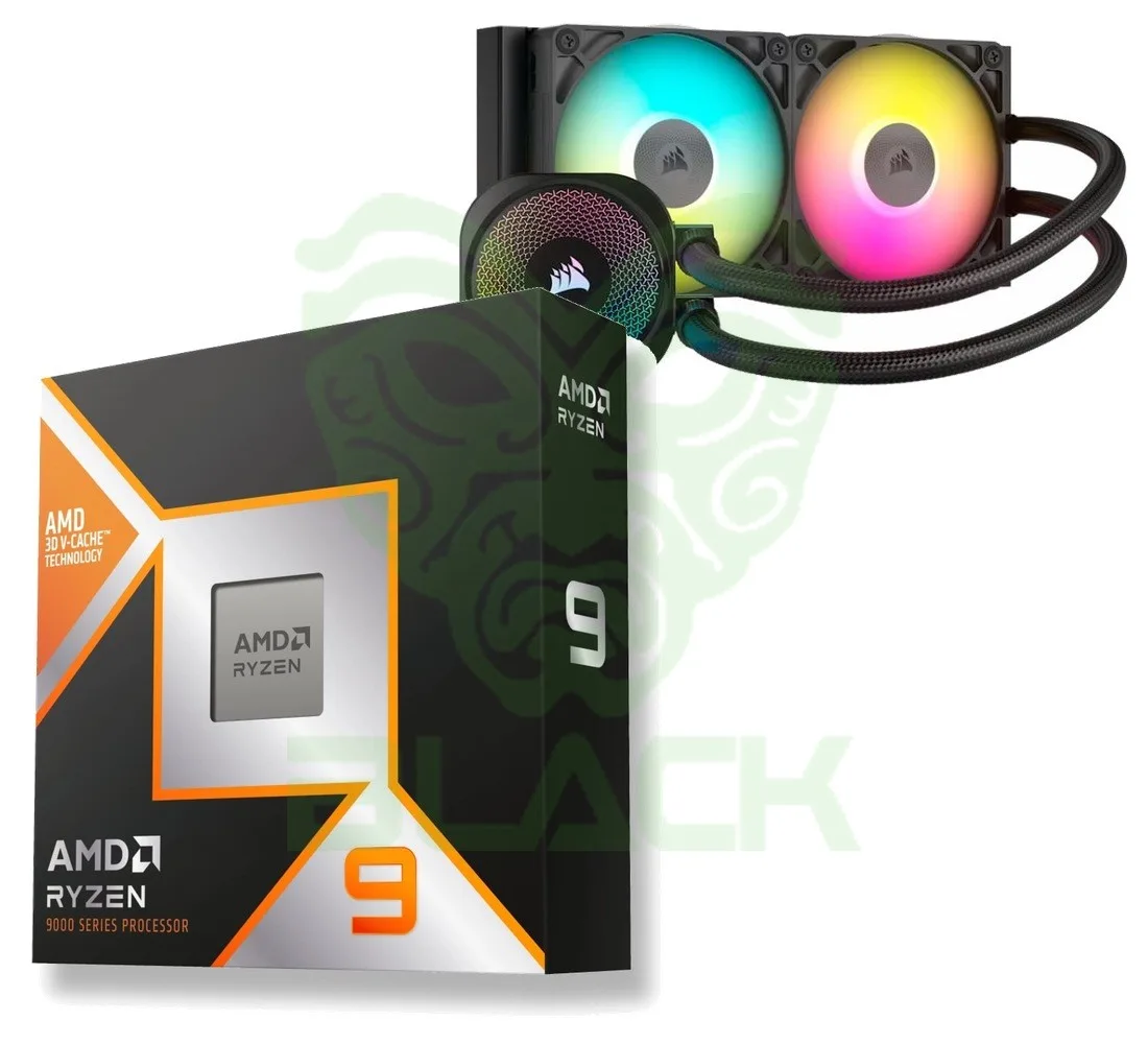 PROCESADOR AMD RYZEN 9 9950X3D 5.7GHZ TURBO + CORSAIR ICUE TITAN LINK 240 RX RGB WATER COOLER