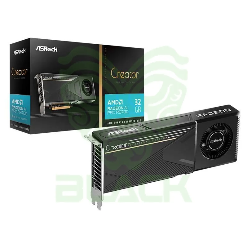 Placa De Video Asrock AMD Radeon™ Ai Pro R9700 Creator 32g