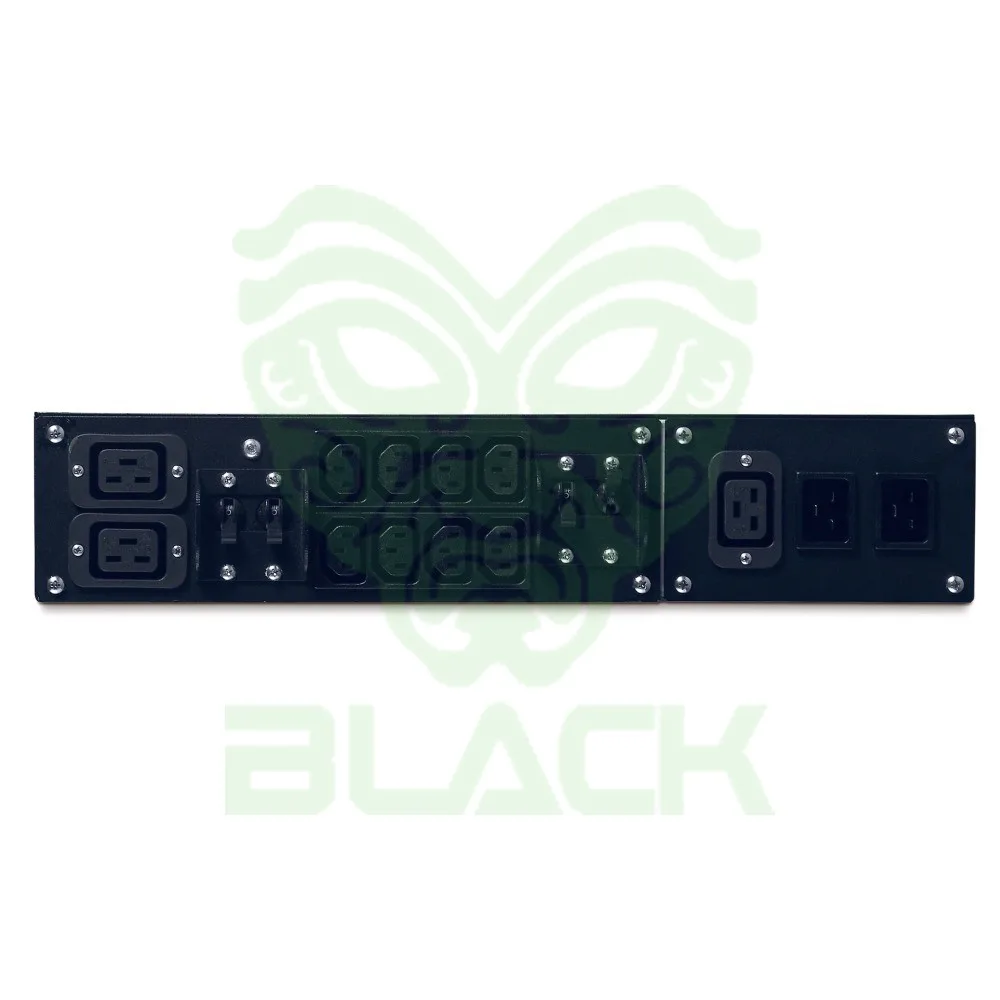 TABLERO DE BYPASS RACKEABLE MONOFÁSICO 32A - SALIDA BORNERA + 8XC13 + 2XC19