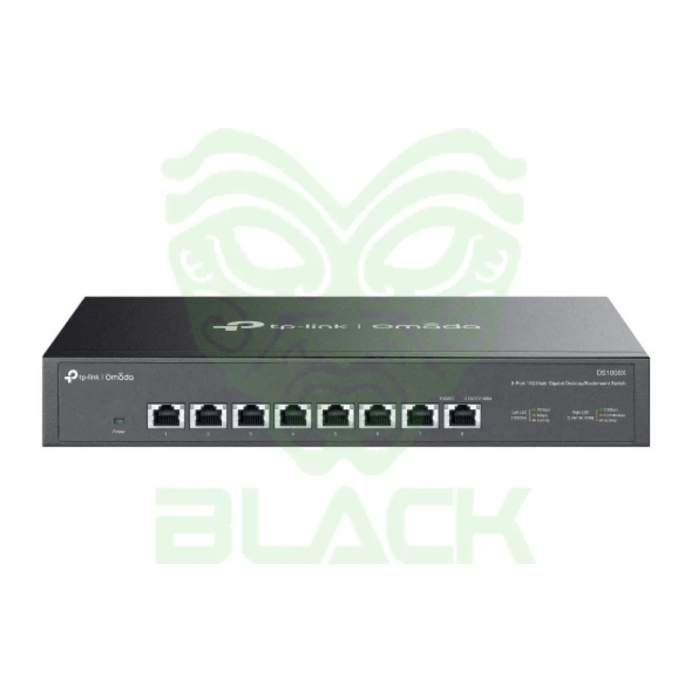 TP-LINK OMADA DS1008X CONMUTADOR DE ESCRITORIO/MONTAJE EN BASTIDOR NO GESTIONADO DE 8 PUERTOS Y 10 G