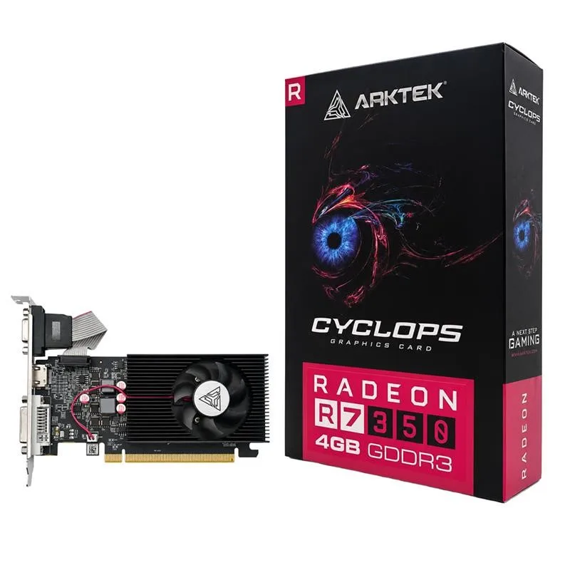 Placa De Video Arktek Radeon R7 350 DDR3 4GB 128b Low Profile Akr350d3s4gl1