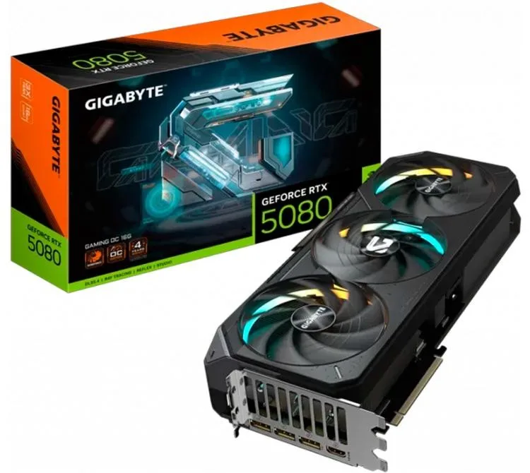 Placa De Video Rtx 5080 16GB Gigabyte Gddr7 Gaming Oc