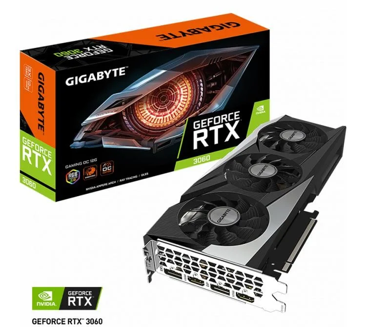 Placa De Video Rtx 3060 12GB Gigabyte Gddr6 Gaming Oc